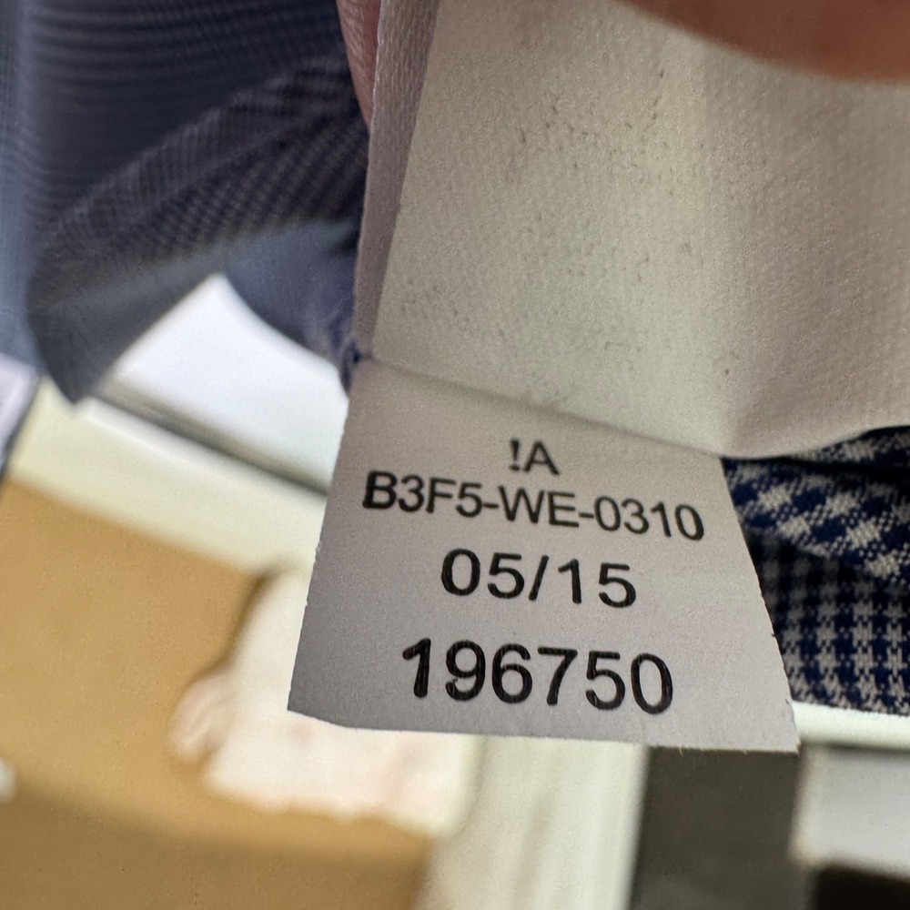 Black Brown 1826 Mens Blue Check Egyptian Cotton Slim Fit Non Iron Shirt 16.5 34 - Picture 15 of 16